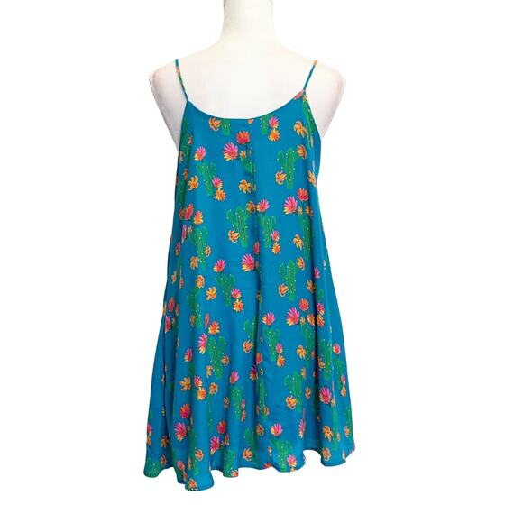 Peach Love California Cactus Mini Swing Dress Jade Fun Cute Desert Pockets - Picture 11 of 14